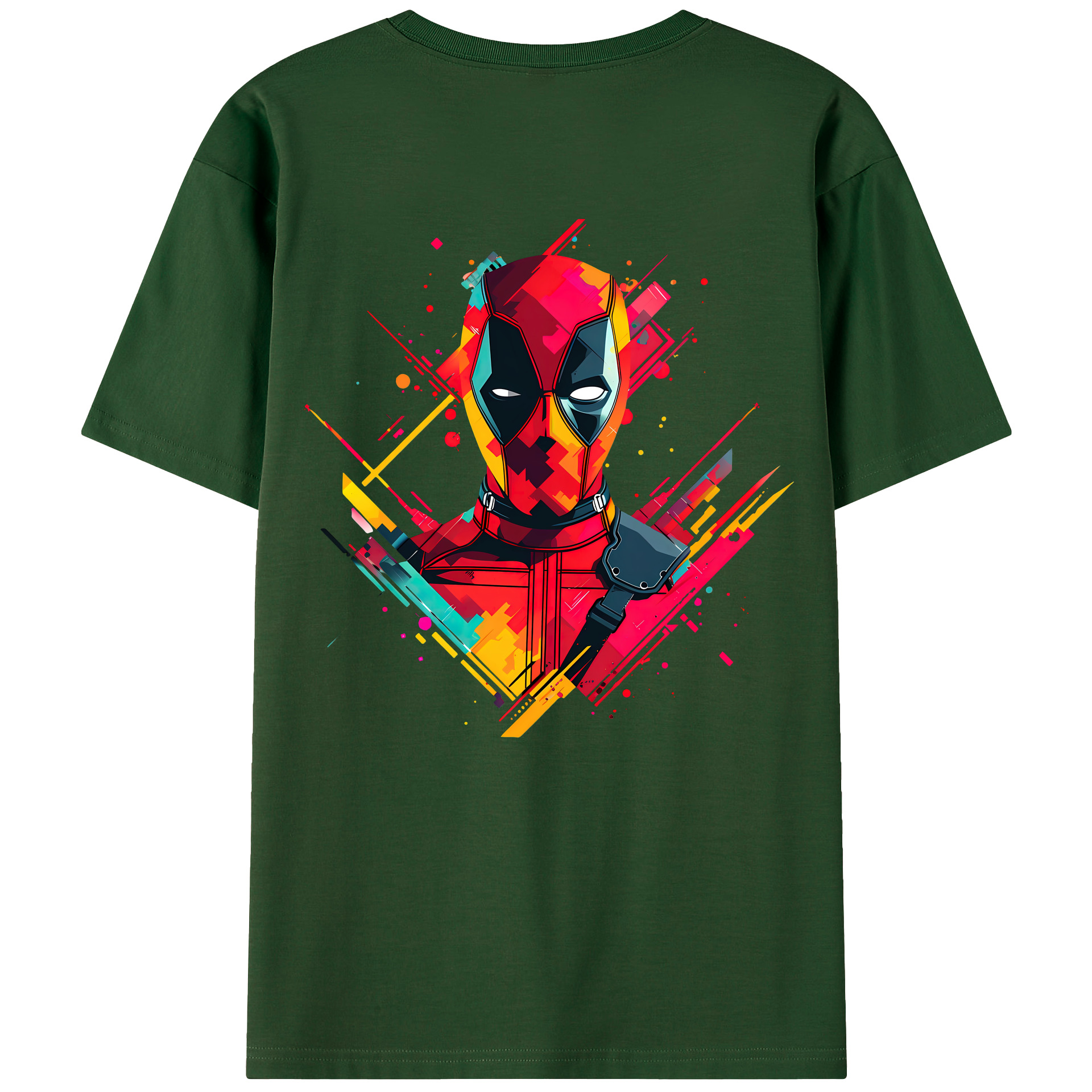 （画像用） Deadpool デッドプール 綿100％半袖Tシャツ（背面プリント）